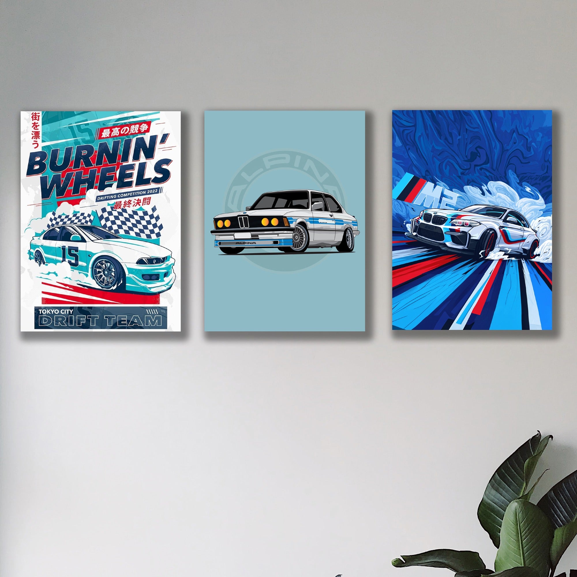 Set of 3 Premium Wall Art Photo Tiles – Modern Home Decor Sets